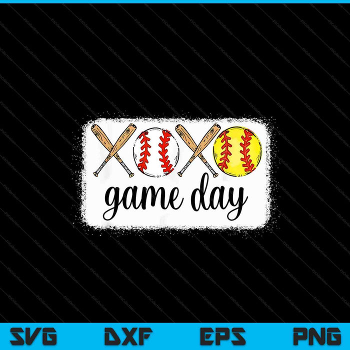 Softball and baseball game day SVG cut file