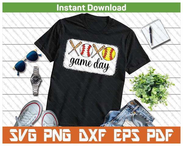 Matching Family Softball & Baseball Game Day SVG PNG Files
