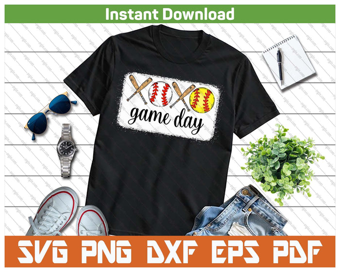Matching Family Softball & Baseball Game Day SVG PNG Files