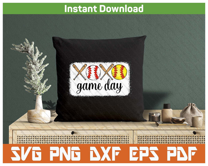 Matching Family Softball & Baseball Game Day SVG PNG Files