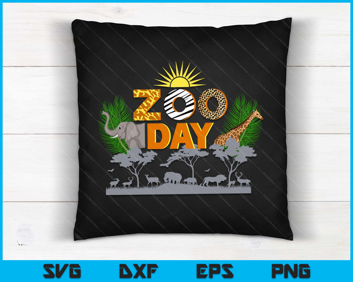Leuke dierentuin dag schattige dieren schoolexcursie Safari SVG PNG digitale afdrukbare bestanden