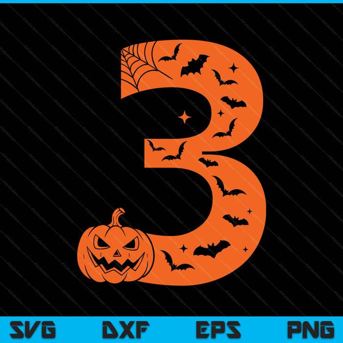 Funny 3 Three Meme Birthday Halloween Costume SVG PNG Digital Printable Files