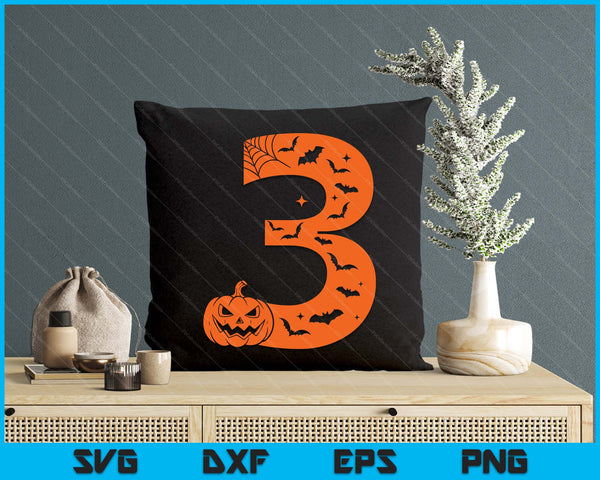 Funny 3 Three Meme Birthday Halloween Costume SVG PNG Digital Printable Files