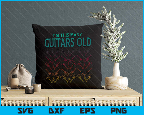 Funny 50 Year Guitar Player Musician 50th Birthday SVG PNG Digital Printable Files