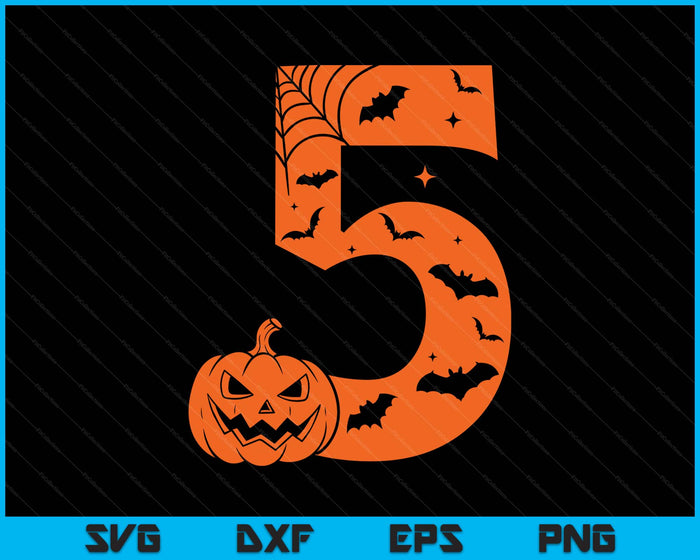 Funny 5 Five Meme Birthday Halloween Costume SVG PNG Digital Printable Files
