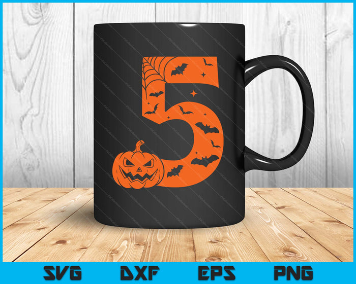 Funny 5 Five Meme Birthday Halloween Costume SVG PNG Digital Printable Files