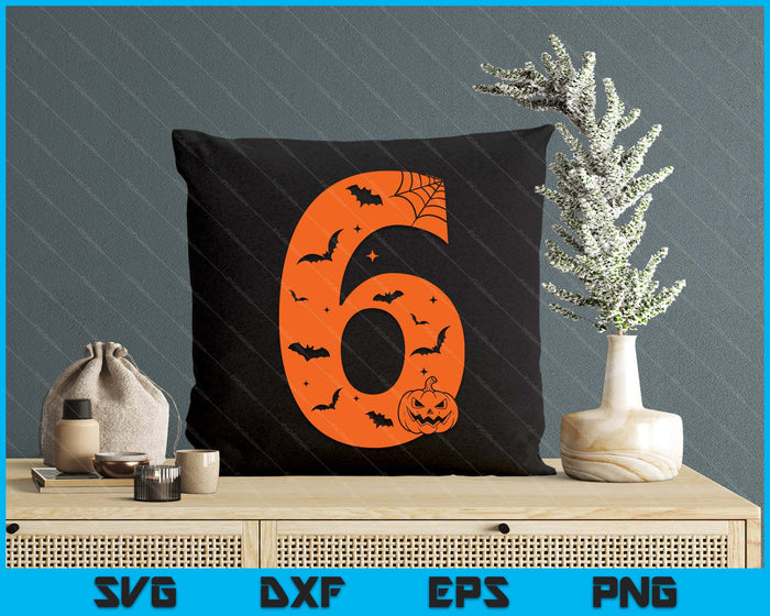 Funny 6 Six Meme Birthday Halloween Costume SVG PNG Digital Printable Files