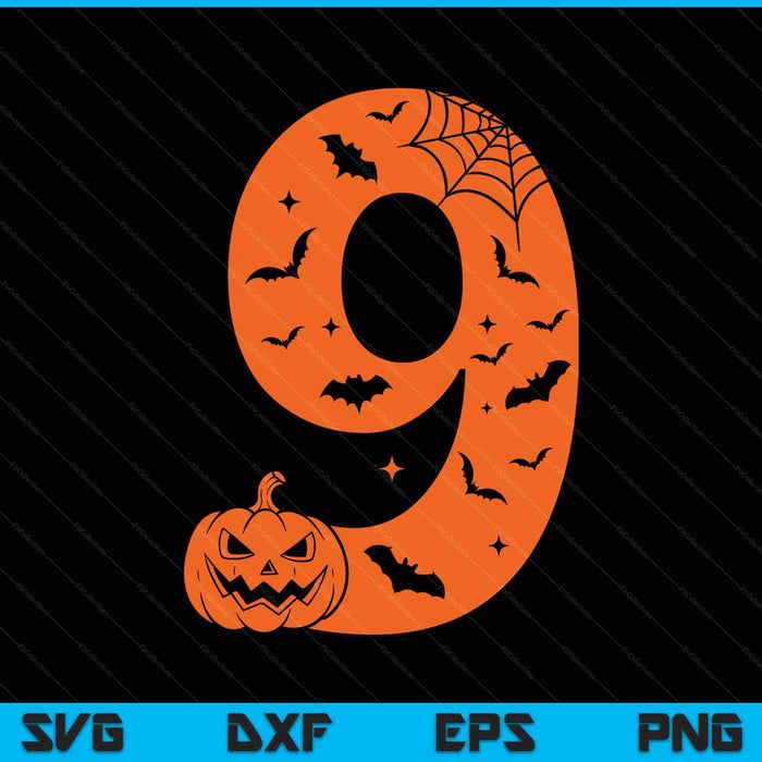Funny 9 Nine Meme Birthday Halloween Costume SVG PNG Digital Printable Files
