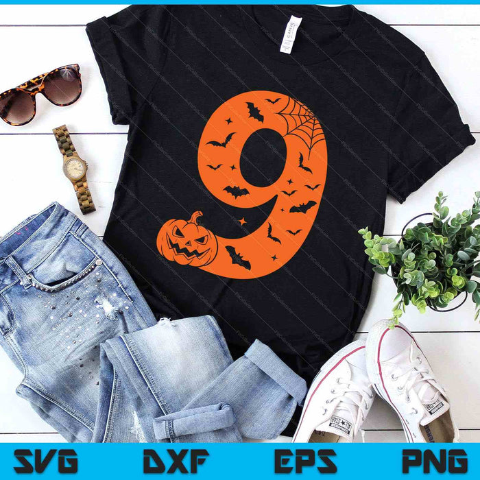 Funny 9 Nine Meme Birthday Halloween Costume SVG PNG Digital Printable Files