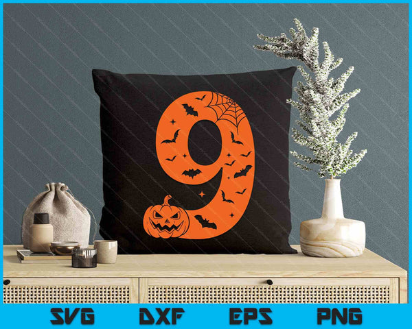 Funny 9 Nine Meme Birthday Halloween Costume SVG PNG Digital Printable Files