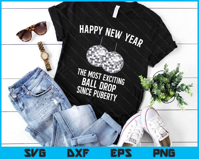 Funny Adult New Year's Eve Shirt Ball Drop SVG PNG Digital Printable Files