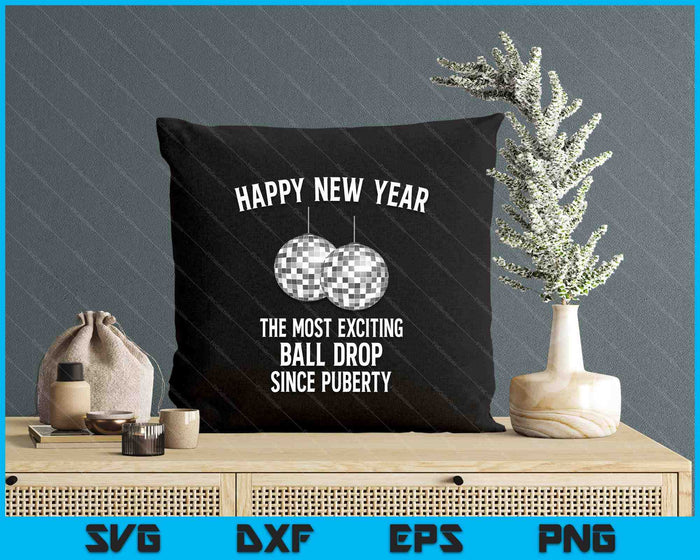 Funny Adult New Year's Eve Shirt Ball Drop SVG PNG Digital Printable Files