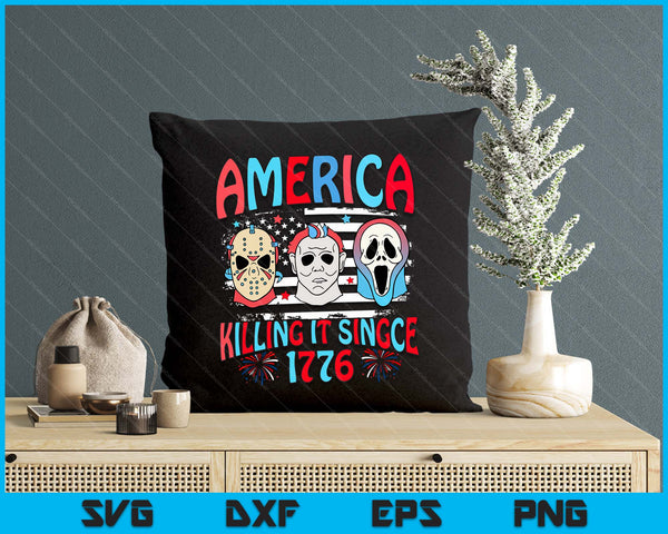 Funny America Killing IT Since 1776 Horror 4th Of July USA SVG PNG Digital Printable Files