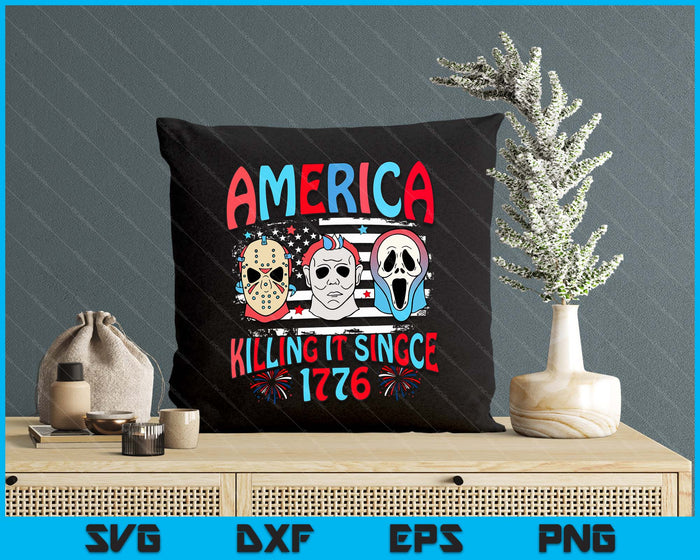 Funny America Killing IT Since 1776 Horror 4th Of July USA SVG PNG Digital Printable Files