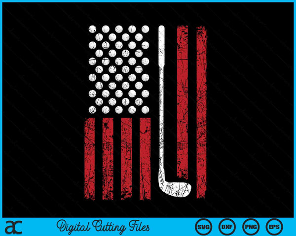 American Flag Golf For Golfer SVG PNG Digital Cutting Files