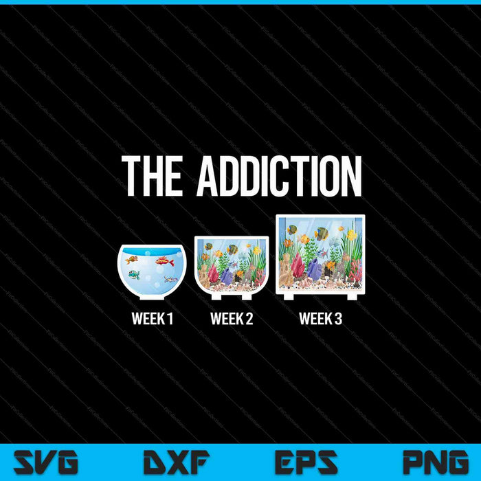 Aquarium aquarist fish tank addiction fish keeping SVG cut file