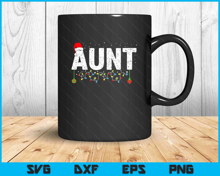 Funny Aunt Merry Christmas Pajama Family Men Meme Xmas SVG PNG Digital Printable Files