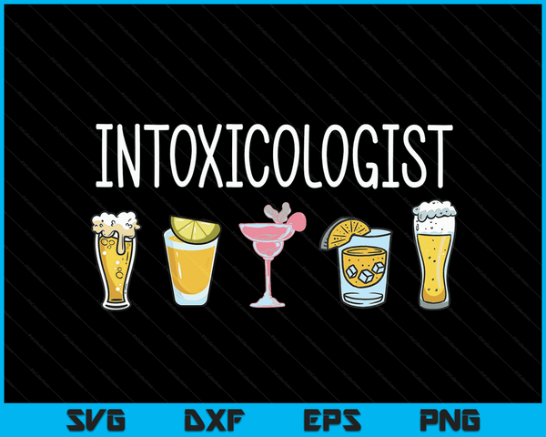 Bartender Drinks For Women Intoxicologist Bartending SVG PNG Digital Cutting Files
