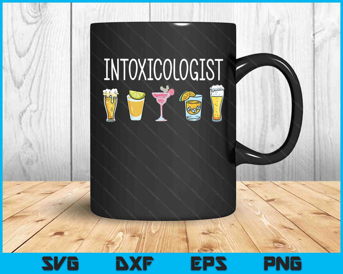 Barman drankjes voor vrouwen Intoxicoloog Bartending SVG PNG digitale snijbestanden