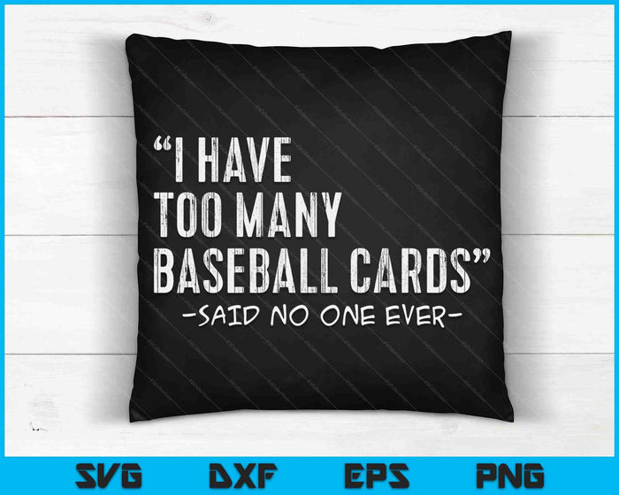 Funny Baseball Cards Collector Gift SVG PNG Digital Cutting Files