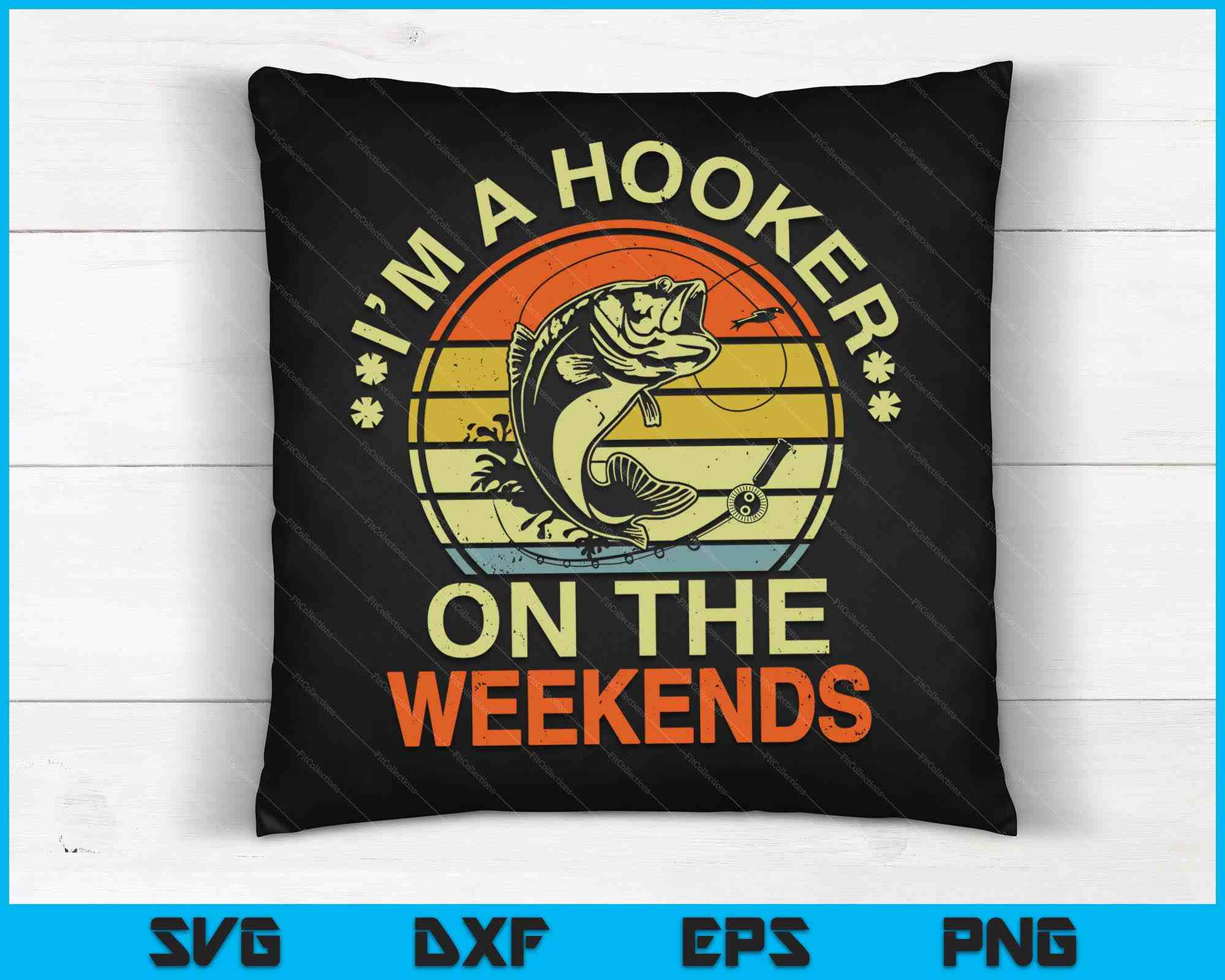 Funny Bass Fish Dad Hooker On Weekend Fishing SVG PNG Digital File –  creativeusarts