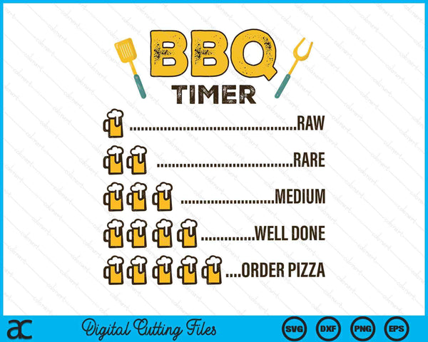 Bbq beer timer SVG cut file