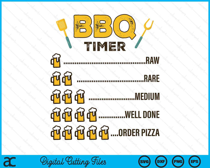 Funny Bbq Beer Timer SVG PNG Digital Printable Files