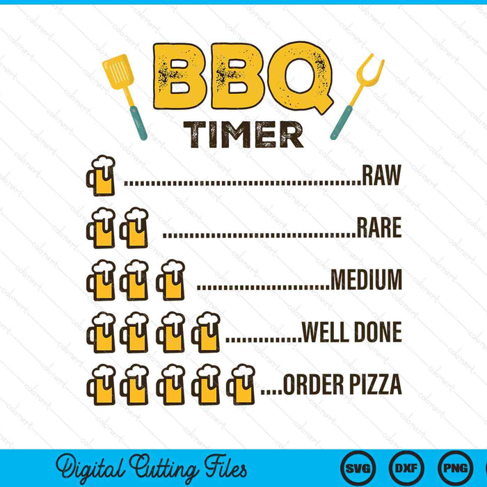 Bbq beer timer SVG cut file