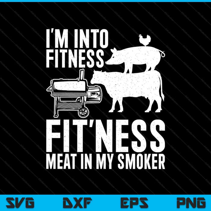 Bbq meat smoking art for barbeque griller SVG cut file