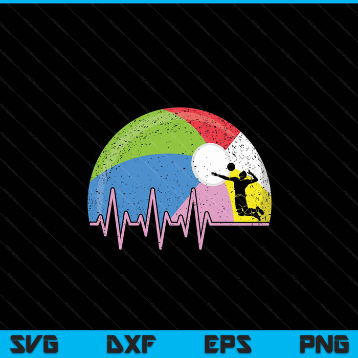 Beach ball heartbeat player SVG cut file