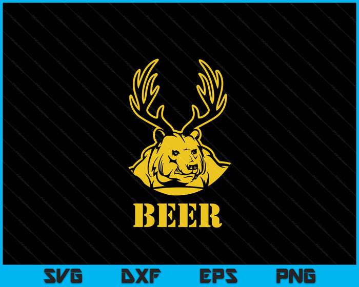 Bear Plus Deer Equals Beer Deer Hunting Usa Hunter SVG PNG Digital Cutting Files