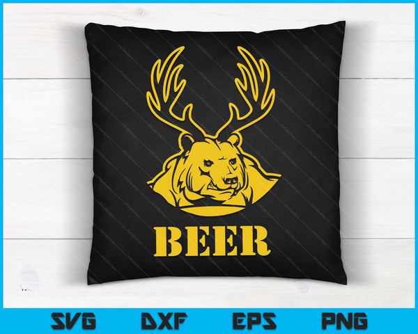 Bear Plus Deer Equals Beer Deer Hunting Usa Hunter SVG PNG Digital Cutting Files