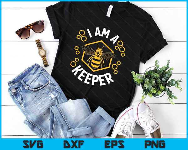 Funny Beekeeper Shirt Men Women I Am a Keeper Beekeeping SVG PNG Digital Printable Files