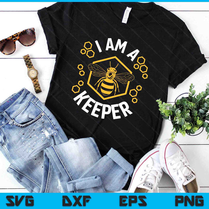 Funny Beekeeper Shirt Men Women I Am a Keeper Beekeeping SVG PNG Digital Printable Files