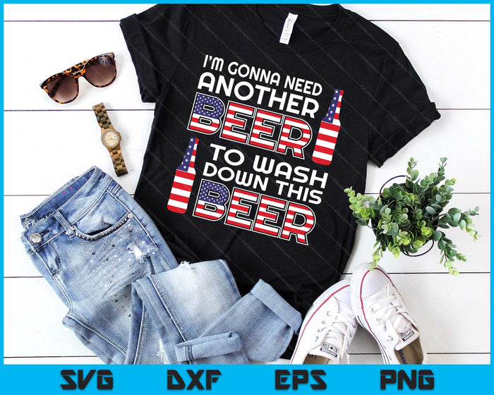 Funny Beer Drinking Usa Flag 4th Of July SVG PNG Digital Printable Files