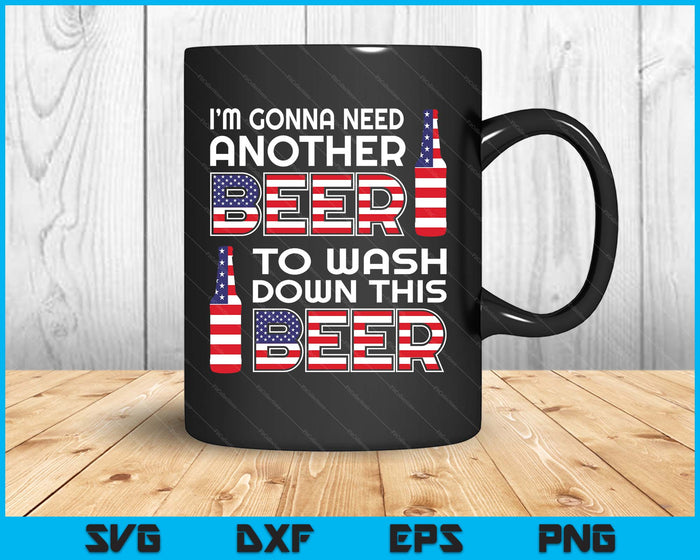 Funny Beer Drinking Usa Flag 4th Of July SVG PNG Digital Printable Files