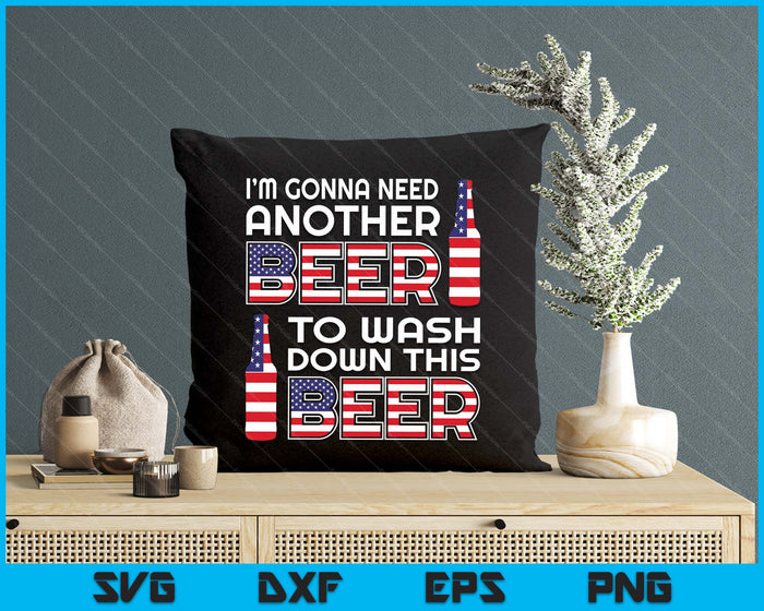 Funny Beer Drinking Usa Flag 4th Of July SVG PNG Digital Printable Files