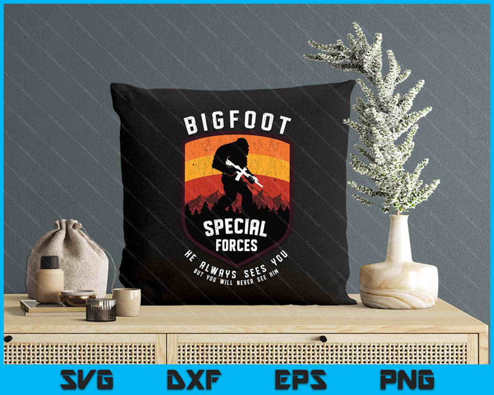 Funny Bigfoot Tactical Special Forces Gift For Military SVG PNG Digital Printable Files