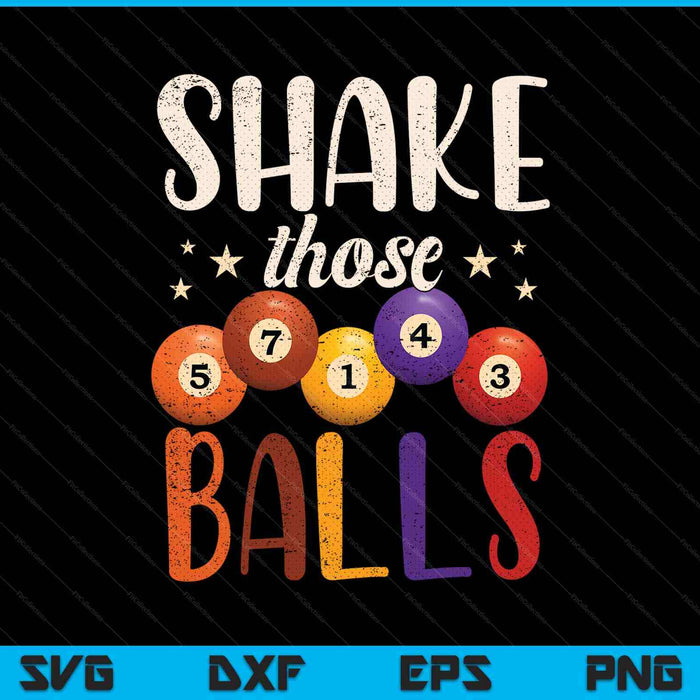 Bingo caller gamble lottery shake those balls bingo SVG cut file