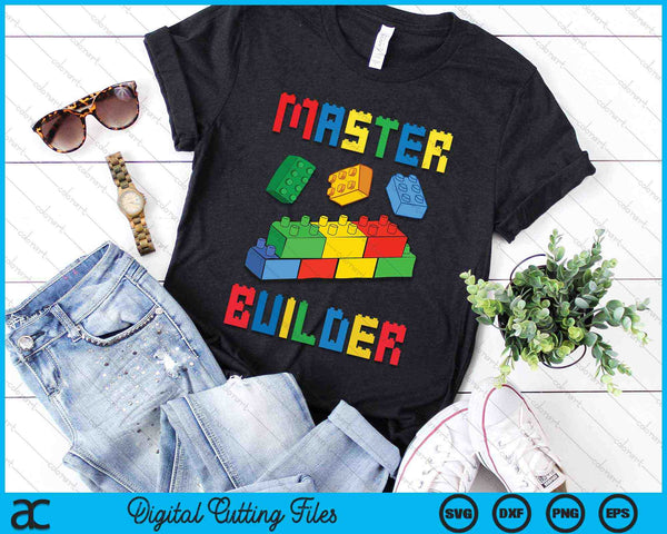Funny Blocks Building Master Builder SVG PNG Digital Cutting Files