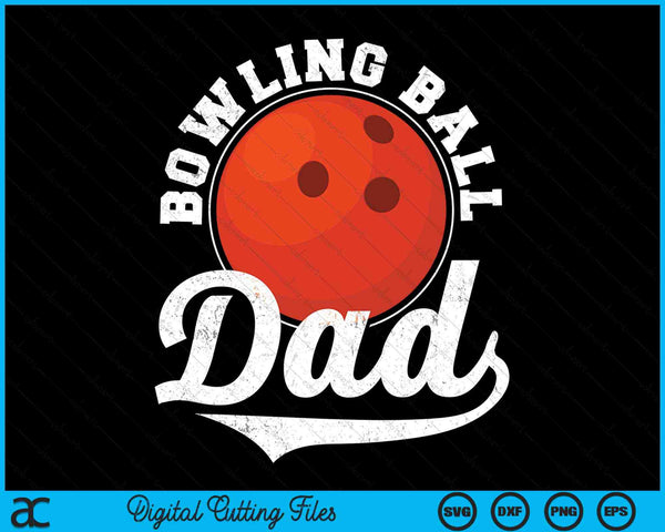 Grappige bowlingbal papa bowlingbal sport SVG PNG digitale snijbestanden