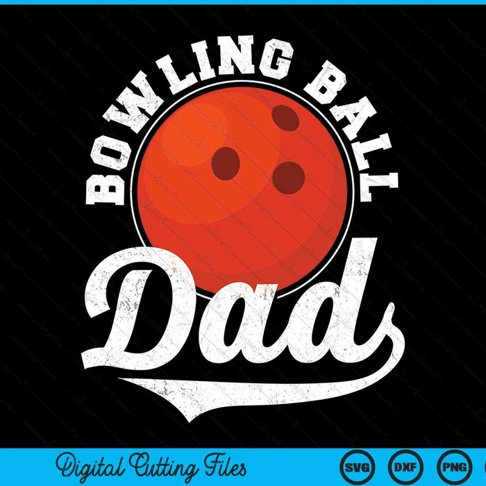 Grappige bowlingbal papa bowlingbal sport SVG PNG digitale snijbestanden