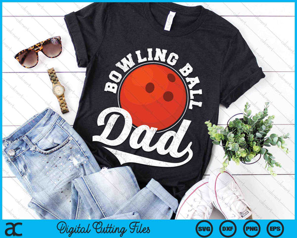 Grappige bowlingbal papa bowlingbal sport SVG PNG digitale snijbestanden