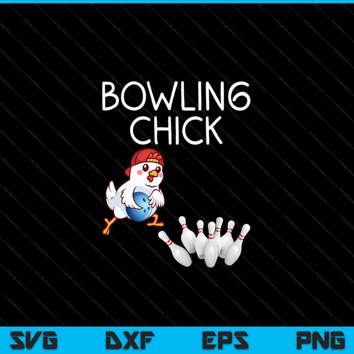 Bowling Gift Women Cute Bowling Chick Sports Athlete SVG PNG Cutting Printable Files