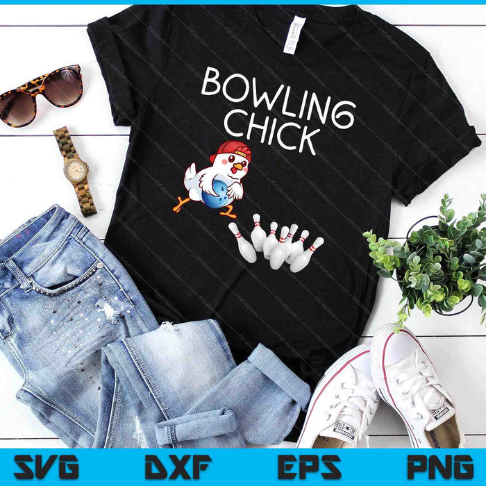 Bowling Gift Women Cute Bowling Chick Sports Athlete SVG PNG Cutting Printable Files