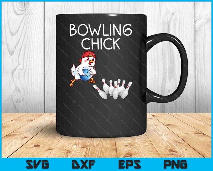 Bowling Gift Women Cute Bowling Chick Sports Athlete SVG PNG Cutting Printable Files