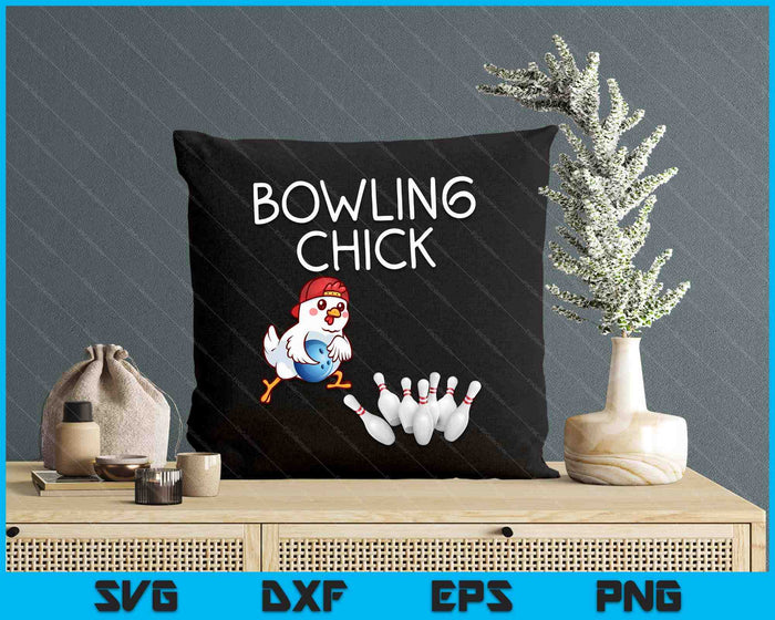 Bowling Gift Women Cute Bowling Chick Sports Athlete SVG PNG Cutting Printable Files