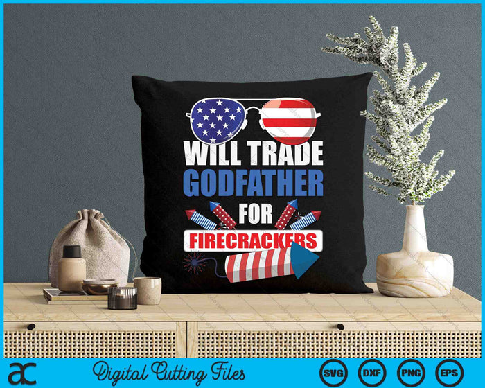 Boys 4th Of July Kids Trade Godfather For Firecrackers SVG PNG Digital Cutting Files