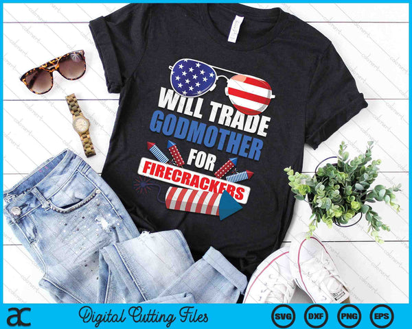 Boys 4th Of July Kids Trade Godmother For Firecrackers SVG PNG Digital Cutting Files