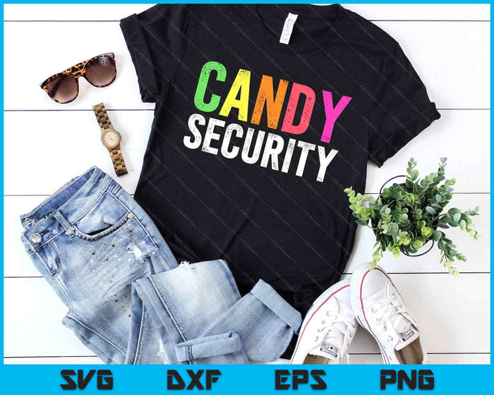 Grappige Candy Security Halloween kostuum SVG PNG snijden afdrukbare bestanden